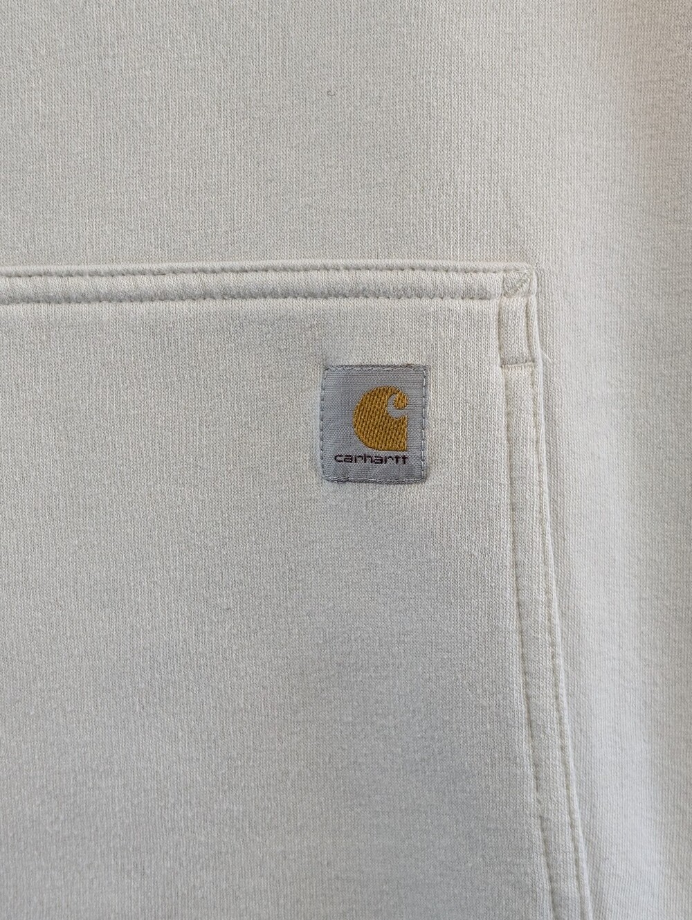Carhartt Force Relaxed Fit Logo Hoodie Women's Large Cream Moisture Wicking - Picture 3 of 12